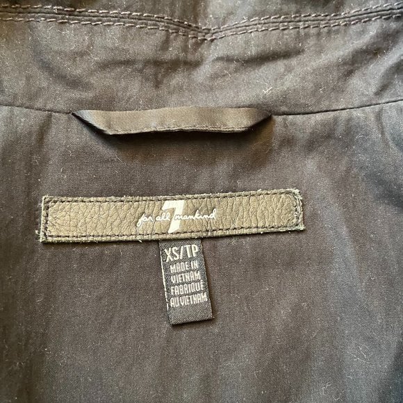 7 For All Mankind Belted Asymmetrical Trench Coat - Extra-Small - Picture 6 of 8